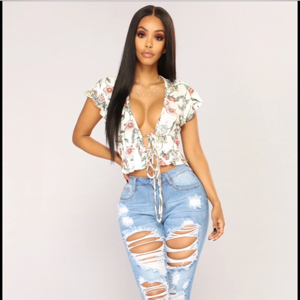 Fashion Nova Talk Flowers To Me Top